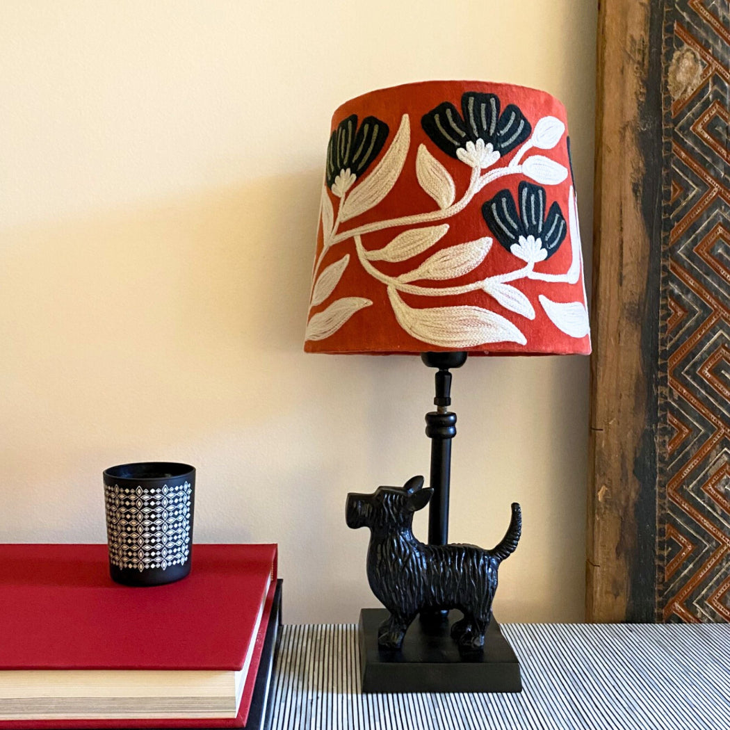 Schnauzer Lamp Base - Matt Black