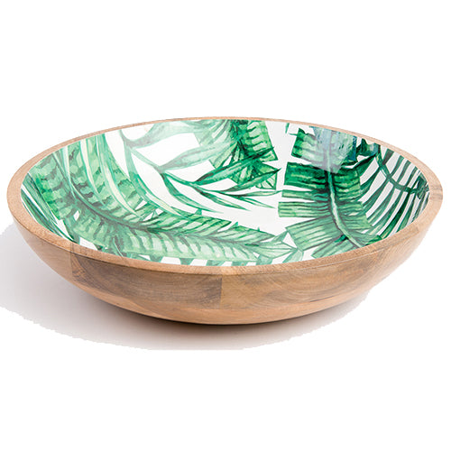 Palm Frond Salad Bowl - Large - Green