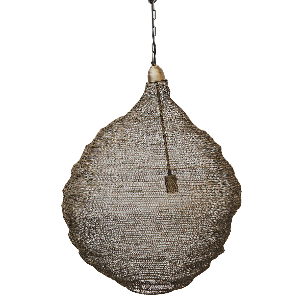 Crochet Lamp - Teardrop - Matt Gold