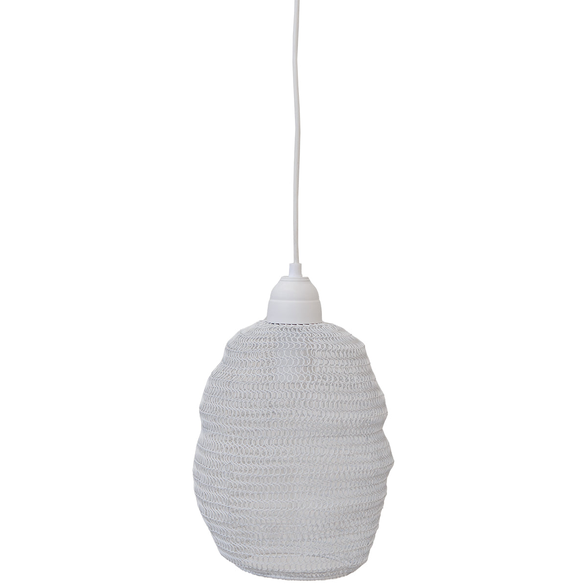 Crochet Lamp - Mini Ball - White