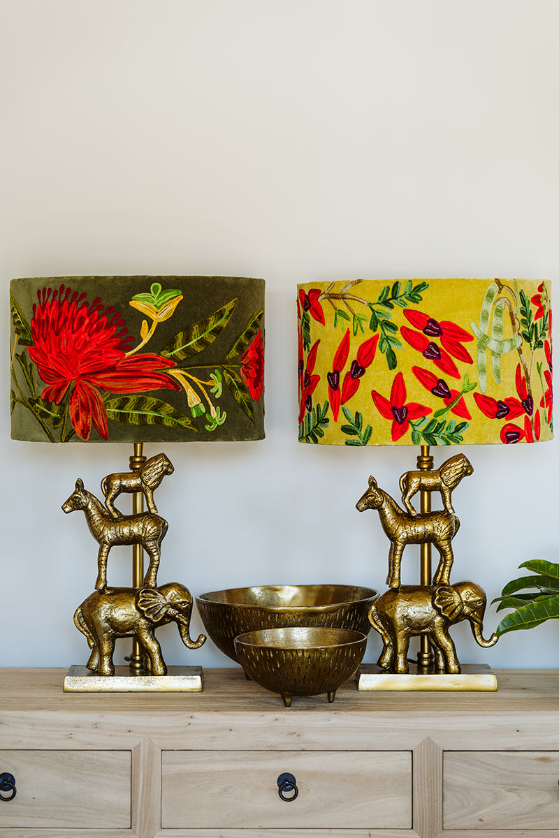 Zoo Lamp Base - Antique Gold