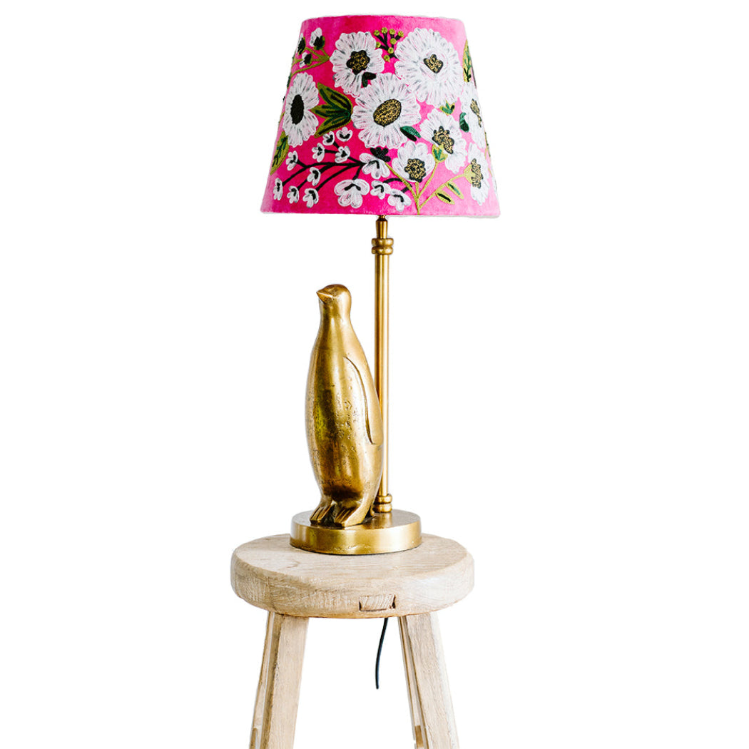 Tapered Shade - Anemone Embroidered Velvet