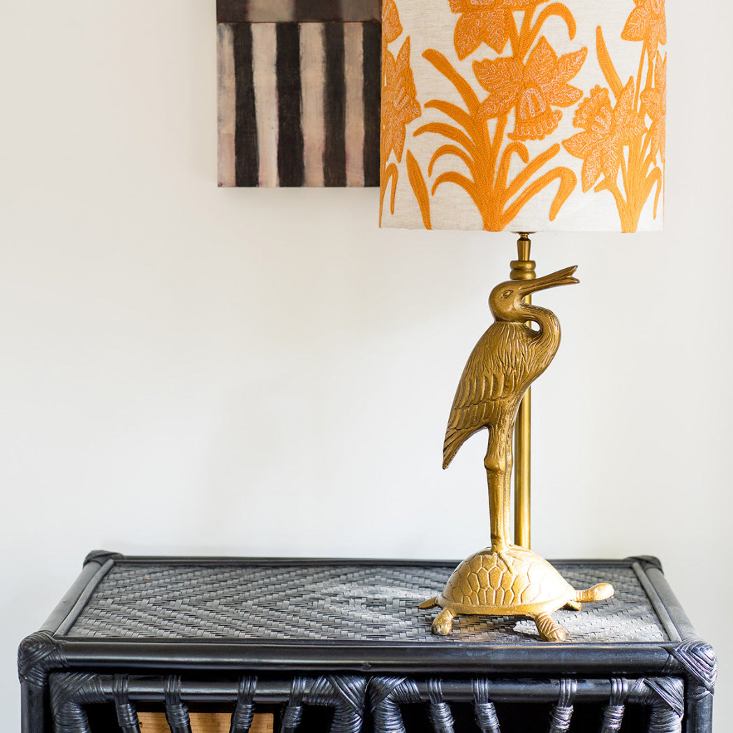 Linen Drum Shade - Narcissus - Yellow