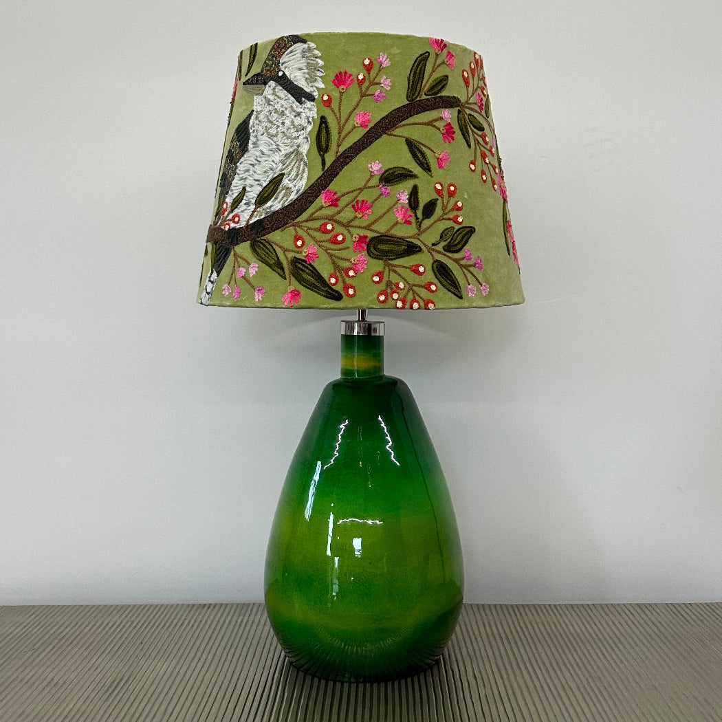 Tapered Shades - Kookaburra - Sage Green - Embroidered Velvet