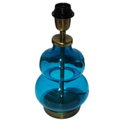 Glass Lamp Base - Gourd - Turquoise