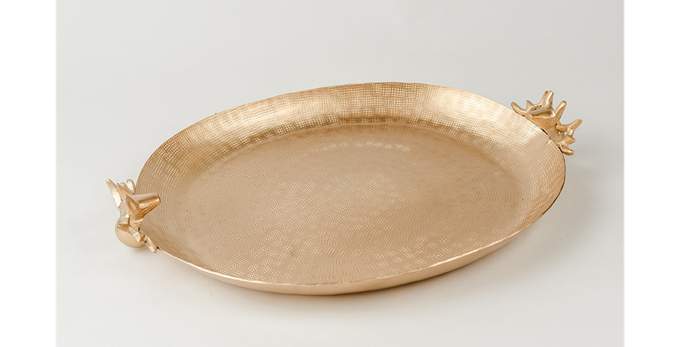 Aluminium Platter - Small - Matt Gold