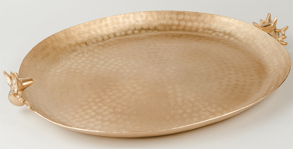 Aluminium Platter - Large - Matt Gold