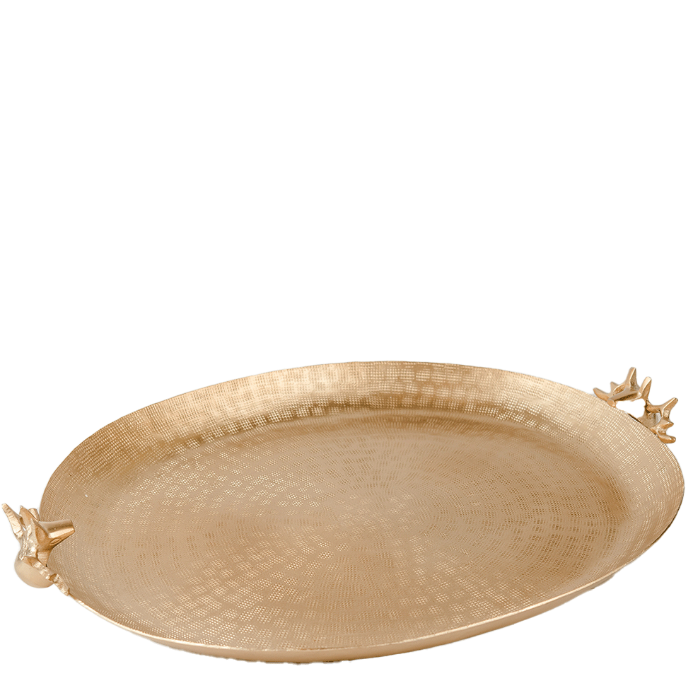 Aluminium Platter - Large - Matt Gold