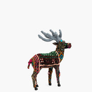 Embroidered Reindeer - Medium - Black Multi