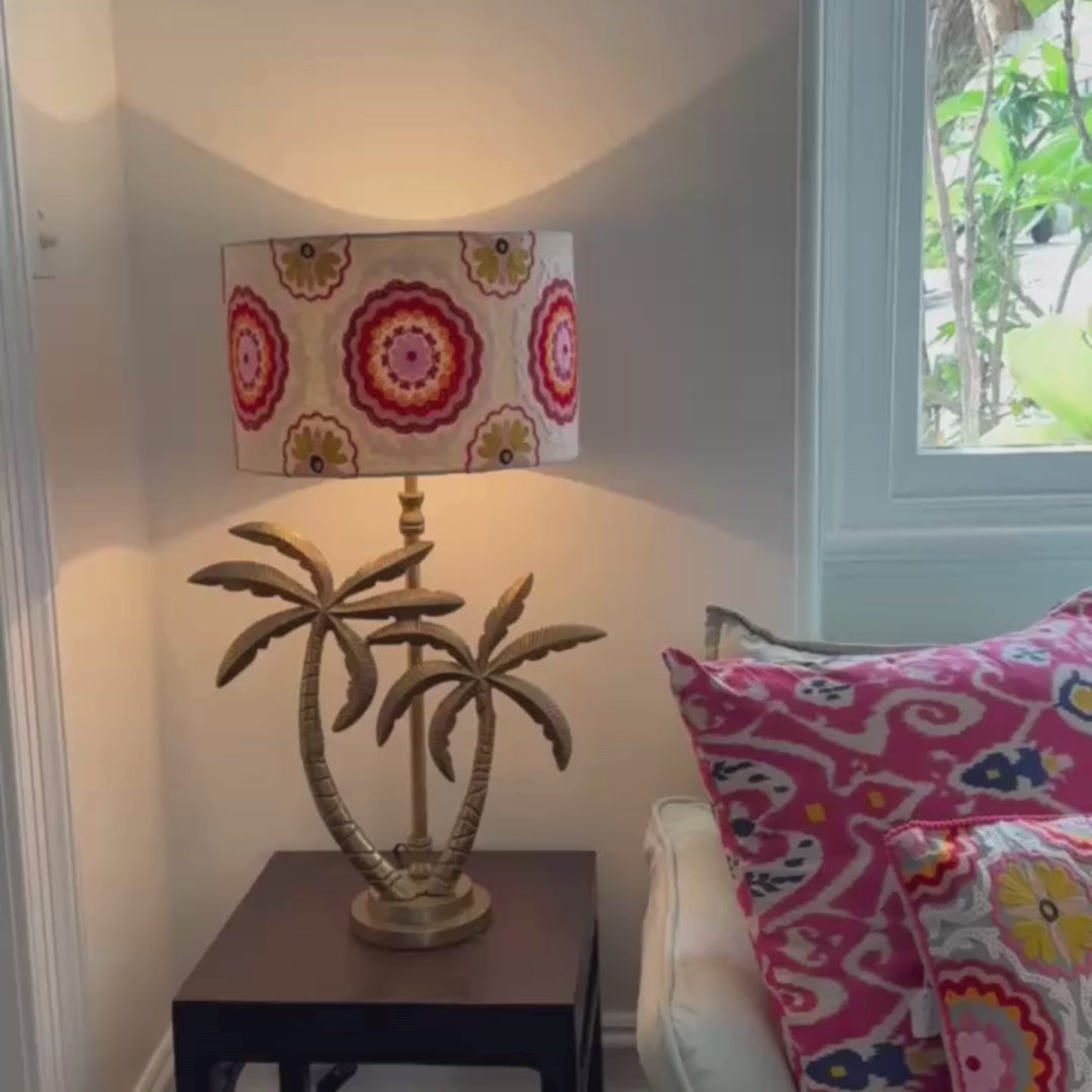 Load video: Ikat Cushion - Pink Multi