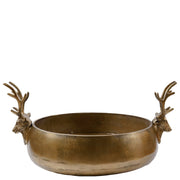 Reindeer Bowl - Large - Antique Gold