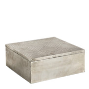 Carved 'Linear' Box - Silver Antique