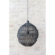 Crochet Lamp - Floral Ball - Black