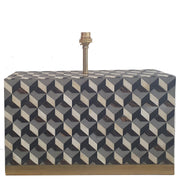 Bone / Timber  Inlay Rectangular Lamp Base with Me - Black / Brown / White