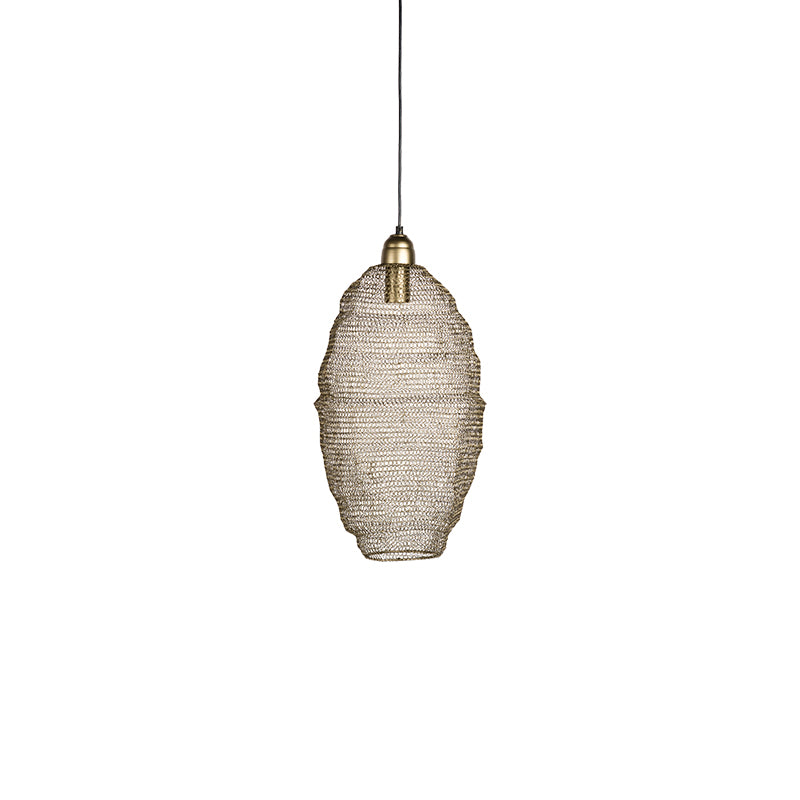 Crochet Lamp - Pod - Medium - Gold