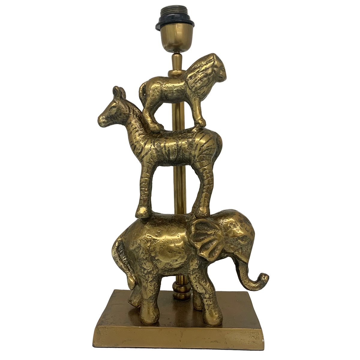 Zoo Lamp Base - Antique Gold